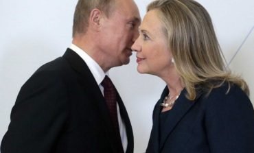 Putin whispering to Clinton