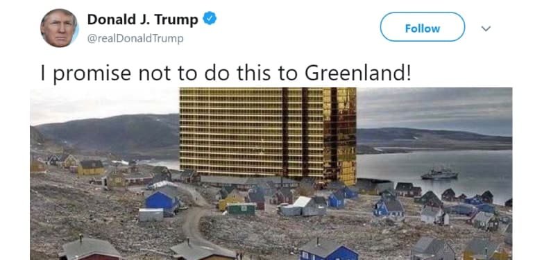 Trump Buyout Greenland Tweet