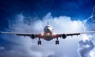 Airplane in thunder, turbulent markets